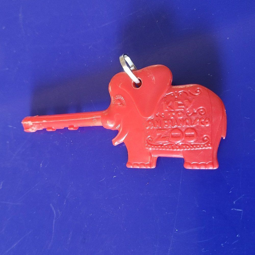 Vintage San Francisco Red TrunKey the Elephant Key. Storybook Rare
